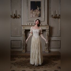 Sz M Lacemade Tears of Blossom & Candlelight Corset Dress